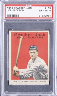 1914 Cracker Jack #103 Joe Jackson – PSA EX-MT 6